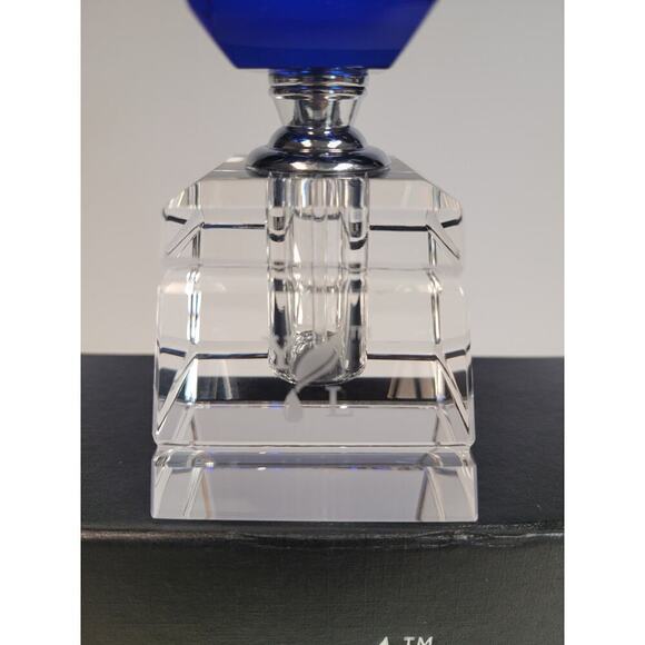 Young Living Essential Oils Glass Perfume Bottle NEW Blue & Clear Logo with Box - Picture 2 of 9